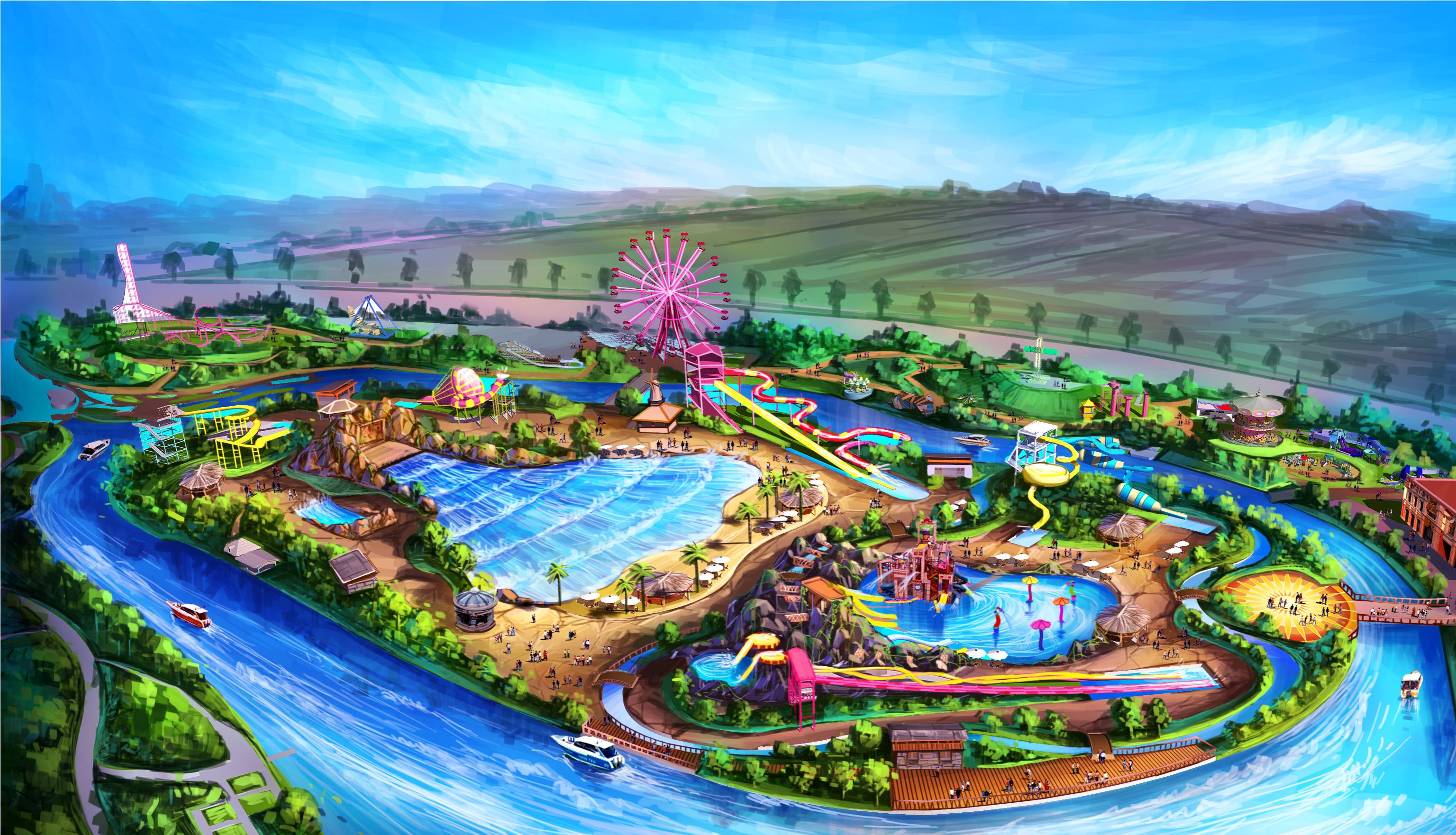 龍翔設計水上樂園：江西夢幻水城主題樂園